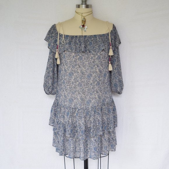 Rebecca Minkoff Dexter off shoulder Ruffled Dress - Picture 4 of 8